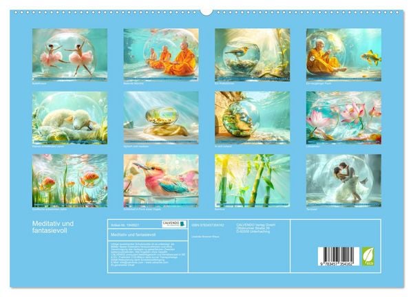 Produktbild: Meditativ und fantasievoll (hochwertiger Premium Wandkalender 2026 DIN A2 quer), Kunstdruck in Hochglanz
