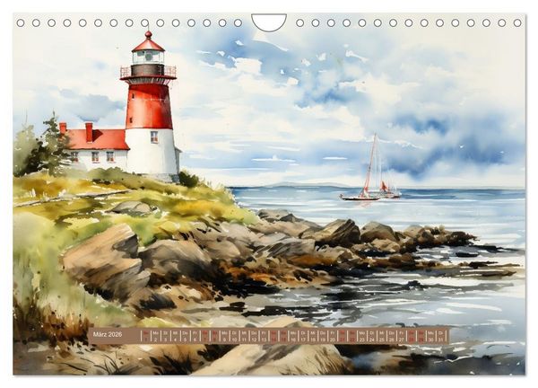 Produktbild: Urlaubszeit an der malerischen Nordseek&uuml;ste (Wandkalender 2026 DIN A4 quer), CALVENDO Monatskalender