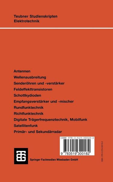 Produktbild: Hochfrequenztechnik in Funk und Radar