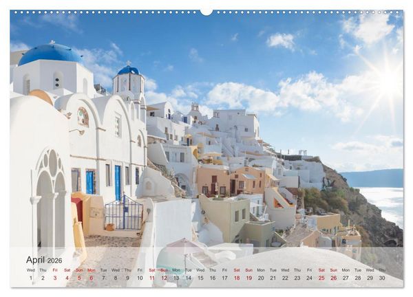 Produktbild: Whispers of Santorini (Wall Calendar 2026 DIN A2 landscape), CALVENDO 12 Month Wall Calendar