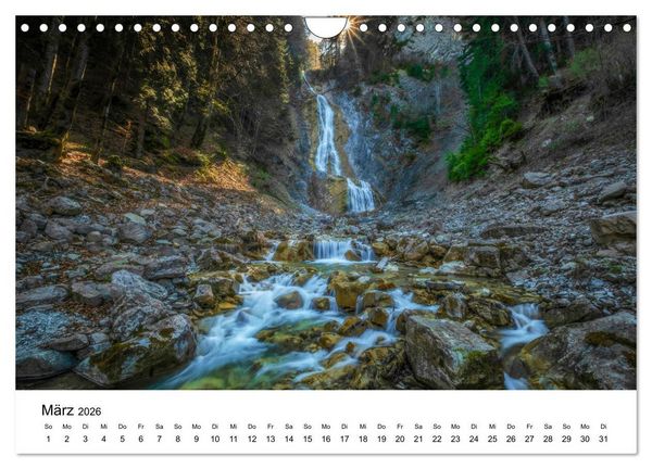 Produktbild: Wasserfallwelt Schweiz (Wandkalender 2026 DIN A4 quer), CALVENDO Monatskalender