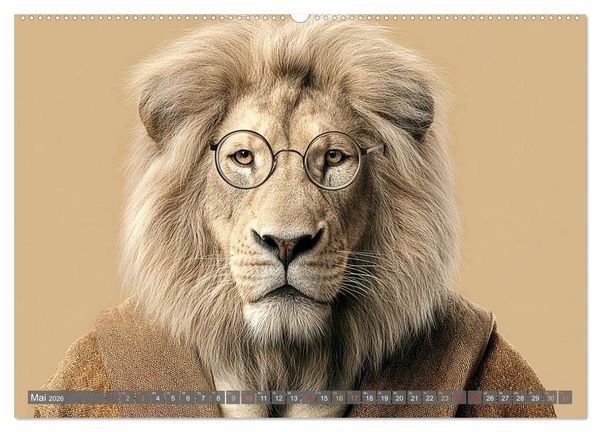 Produktbild: Tierisch gut angezogen (hochwertiger Premium Wandkalender 2026 DIN A2 quer), Kunstdruck in Hochglanz