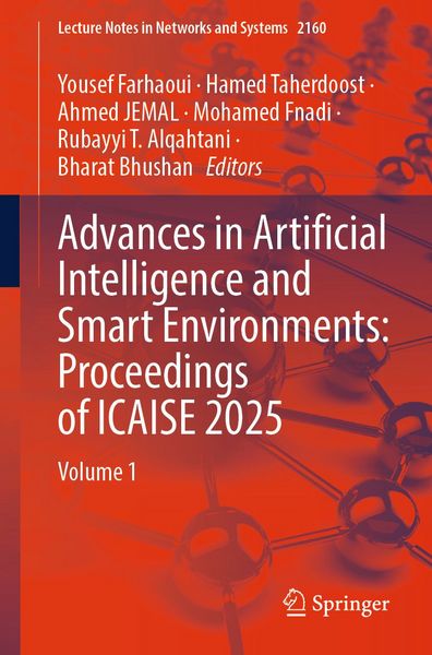 Produktbild: Advances in Artificial Intelligence and Smart Environments: Proceedings of ICAISE 2025