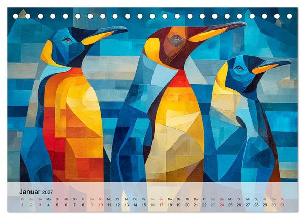 Produktbild: Nordlicht in Facetten. Die Arktis in geometrischer Bildsprache (Tischkalender 2027 DIN A5 quer), CALVENDO Monatskalender