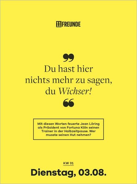 Produktbild: Der gro&szlig;e 11FREUNDE Quiz-Kalender 2027