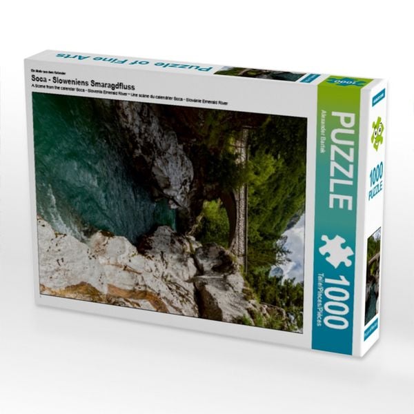 CALVENDO Puzzle Ein Motiv aus dem Kalender Soca - Sloweniens Smaragdfluss | 1000 Teile Lege-Größe 64x48cm Foto-Puzzle für glückliche Stunden