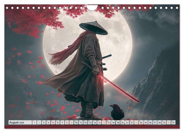 Produktbild: Die Seele des Schwertes &ndash; Samurai im Bild (Wandkalender 2026 DIN A4 quer), CALVENDO Monatskalender