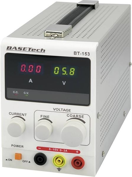 Basetech BT-153 Labornetzgerät, einstellbar 0 - 15 V/DC 0 - 3A 45W Anzahl Ausgänge 1 x