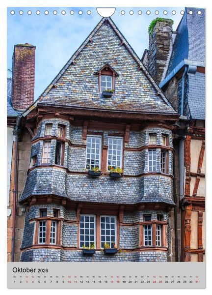 Produktbild: Reiseziele in der Bretagne (Wandkalender 2026 DIN A4 hoch), CALVENDO Monatskalender