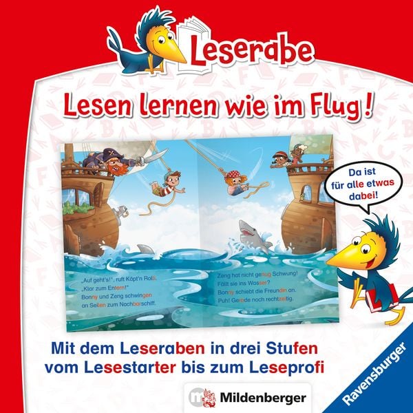 Produktbild: Leserabe mit Mildenberger Silbenmethode - Wilde Piratenabenteuer