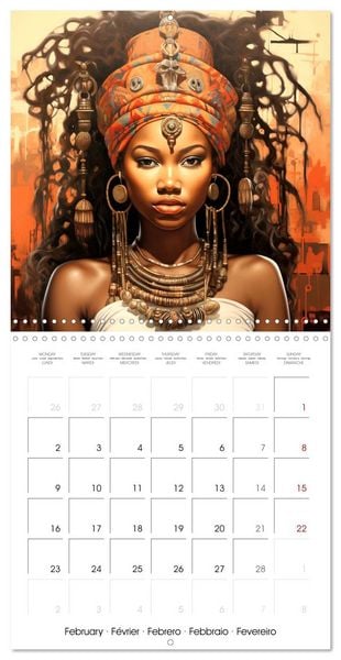 Produktbild: L'art de la beaut&eacute; africaine (Calendrier mural carr&eacute; 2026 30x30 cm) Calendrier double avec une page pour vos prises de notes