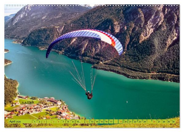 Produktbild: Frei sein - Paragliding (hochwertiger Premium Wandkalender 2026 DIN A2 quer), Kunstdruck in Hochglanz
