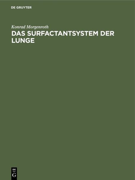 Produktbild: Das Surfactantsystem der Lunge