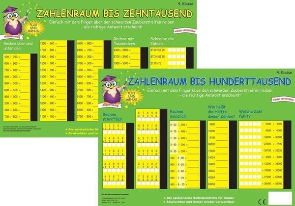 Produktbild: PRESSOGRAM Zaubertafel - Zahlenraum bis Zehntausend / Hunderttausend