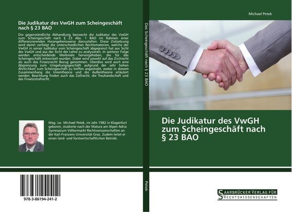 Produktbild: Die Judikatur des VwGH zum Scheingesch&auml;ft nach &sect; 23 BAO
