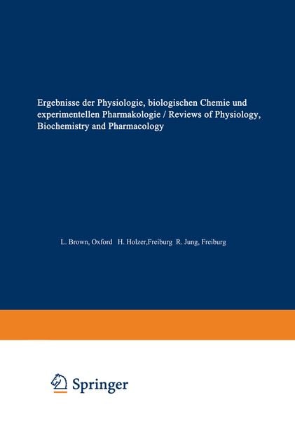 Produktbild: Ergebnisse der Physiologie / Reviews of Physiology