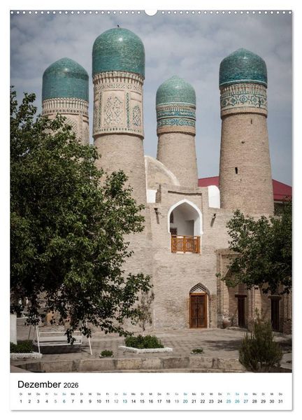 Produktbild: Usbekistan - Faszinierende Architektur entlang der Seidenstra&szlig;e (hochwertiger Premium Wandkalender 2026 DIN A2 hoch), Kunstdruck in Hochglanz