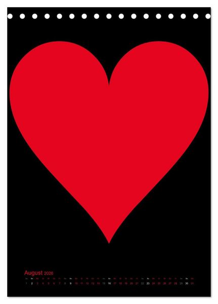 Produktbild: Foto- und Bastelkalender &bdquo;LIEBE&ldquo; in der Farbe Schwarz (Tischkalender 2026 DIN A5 hoch), CALVENDO Monatskalender