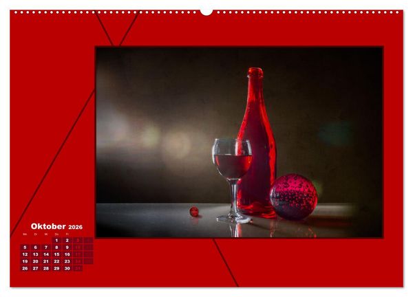 Produktbild: Powerfarbe Rot (Wandkalender 2026 DIN A2 quer), CALVENDO Monatskalender