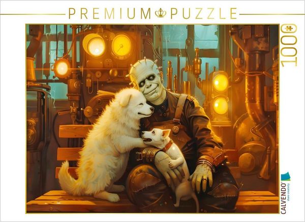 Produktbild: CALVENDO Puzzle Ein Motiv aus dem Kalender "B&uuml;cher, Liebe und ein kleiner Hund" | 1000 Teile Lege-Gr&ouml;&szlig;e 64x48cm Foto-Puzzle f&uuml;r gl&uuml;ckliche Stunden