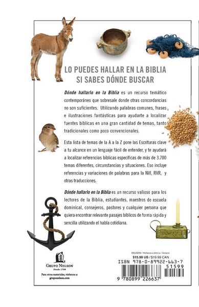 Produktbild: The Donde Hallarlo en la Biblia