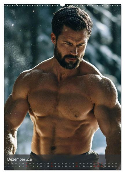 Produktbild: SEXY M&Auml;NNER - Muskeln im M&auml;nnerkalender (Wandkalender 2026 DIN A2 hoch), CALVENDO Monatskalender