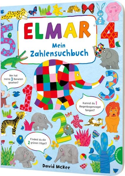 Elmar: Mein Zahlensuchbuch, Gebundene Ausgabe von David McKee, Thienemann in der Thienemann-Esslinger Verlag GmbH, 978-3-522-46036-1