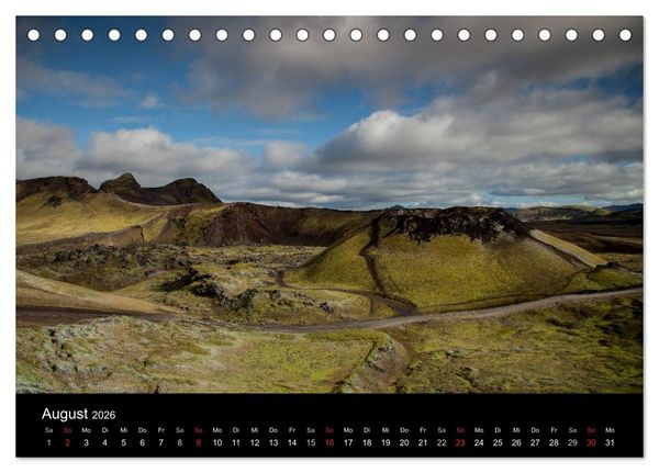 Produktbild: Island - Iceland - &Iacute;sland (Tischkalender 2026 DIN A5 quer), CALVENDO Monatskalender