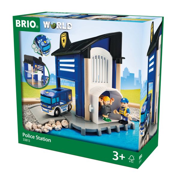 Produktbild: BRIO World - Polizeistation mit Einsatzfahrzeug