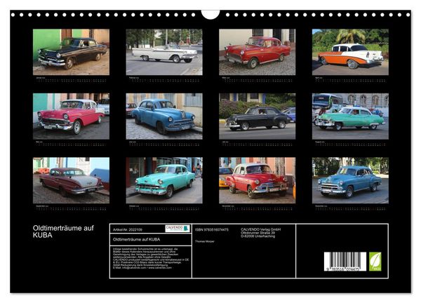 Produktbild: Oldtimertr&auml;ume auf KUBA (Wandkalender 2026 DIN A3 quer), CALVENDO Monatskalender