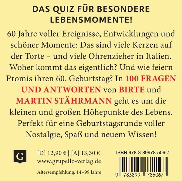 Produktbild: 60. Geburtstag. Das Quiz
