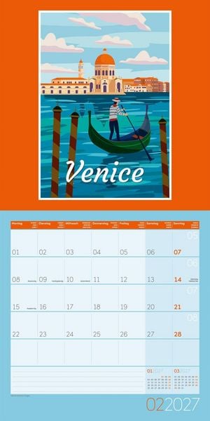 Produktbild: Vintage Voyage Kalender 2027 - 30x30 - Art12