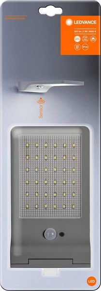 LEDVANCE DoorLED Solar L 4058075267862 Solar-Außenwandleuchte 3W Kaltweiß Silber