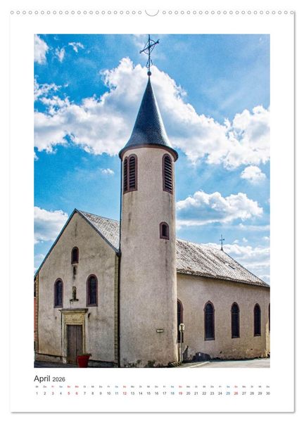 Produktbild: Rundturmkirchen - Architektonische Besonderheiten in Frankreich (Wandkalender 2026 DIN A2 hoch), CALVENDO Monatskalender