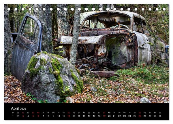 Produktbild: Autos, abgestellt und vergessen (Tischkalender 2026 DIN A5 quer), CALVENDO Monatskalender