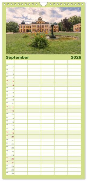 Produktbild: Familienplaner 2026 - Weimar - Kulturstadt im Herzen Europas mit 5 Spalten (Wandkalender, 21 x 45 cm) CALVENDO