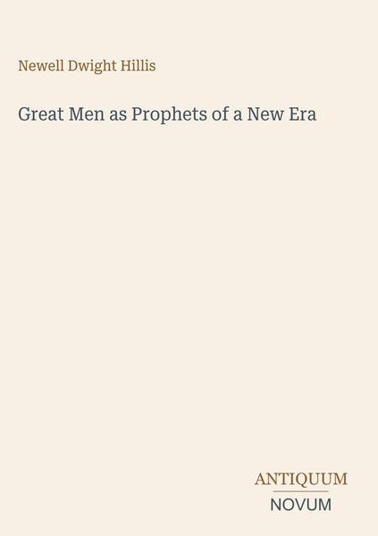 Produktbild: Great Men as Prophets of a New Era