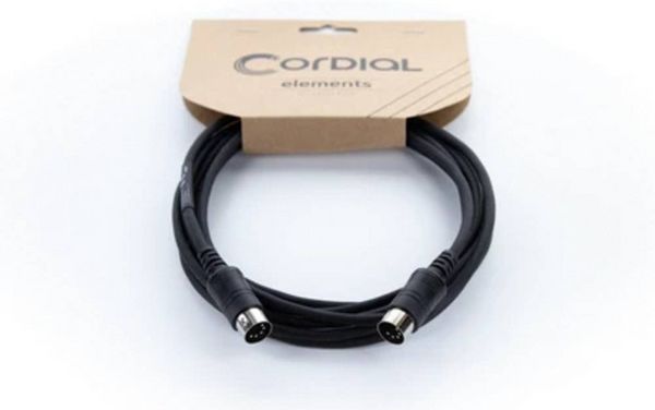 Produktbild: Cordial MIDI Verbindungskabel [1x MIDI-Male - 1x MIDI-Male] 1m Schwarz