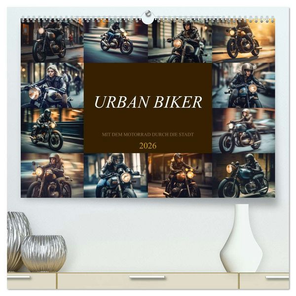 Produktbild: Urban Biker (hochwertiger Premium Wandkalender 2026 DIN A2 quer), Kunstdruck in Hochglanz