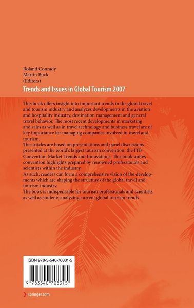Produktbild: Trends and Issues in Global Tourism 2007