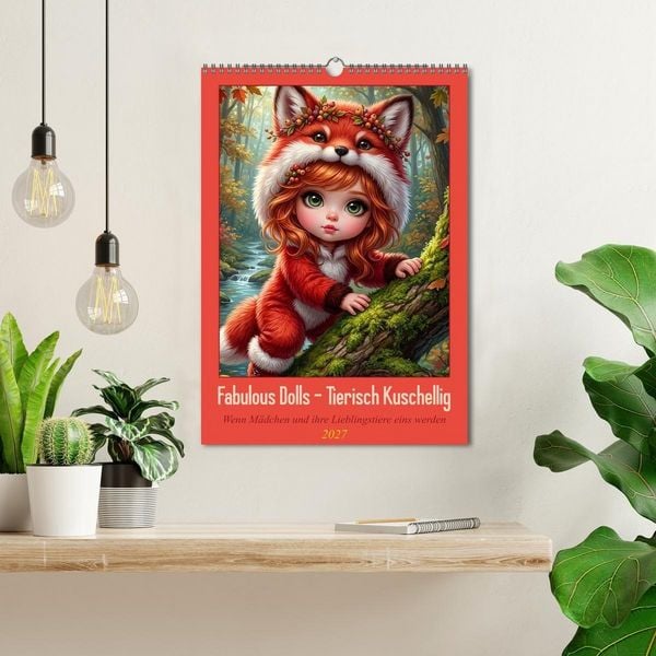 Produktbild: Fabulous Dolls - Tierisch Kuschellig (Wandkalender 2027 DIN A3 hoch), CALVENDO Monatskalender