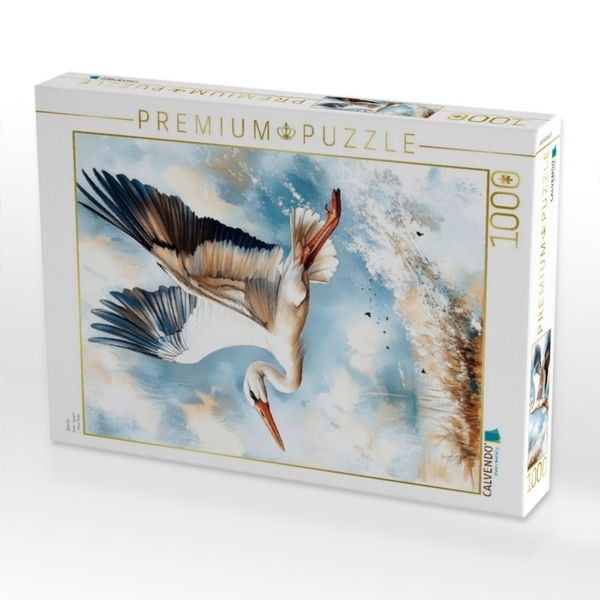 Produktbild: CALVENDO Puzzle Storch | 1000 Teile Lege-Gr&ouml;&szlig;e 64x48cm Foto-Puzzle f&uuml;r gl&uuml;ckliche Stunden
