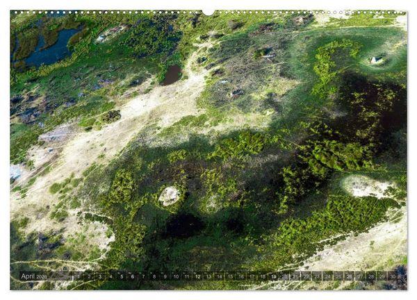 Produktbild: Okavango - Das Delta von oben (Wandkalender 2026 DIN A2 quer), CALVENDO Monatskalender
