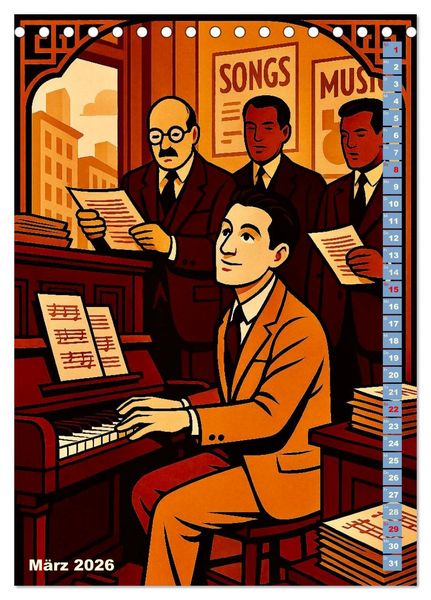Produktbild: George Gershwin (Tischkalender 2026 DIN A5 hoch), CALVENDO Monatskalender