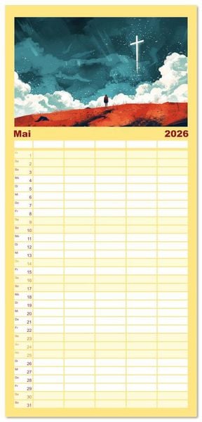 Produktbild: Familienplaner 2026 - F&uuml;hle dich inspiriert und begleitet mit 5 Spalten (Wandkalender, 21 x 45 cm) CALVENDO
