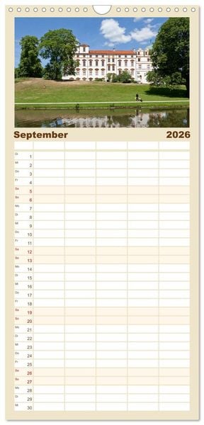 Produktbild: Familienplaner 2026 - Burgen und Schl&ouml;sser - Zeugnisse vergangener Zeiten mit 5 Spalten (Wandkalender, 21 x 45 cm) CALVENDO