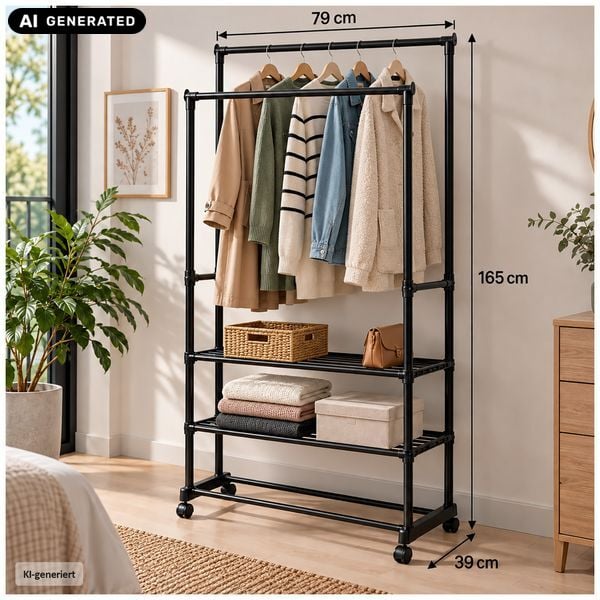 Produktbild: HTI-Living Regal f&uuml;r begehbaren Kleiderschrank Lena Regal f&uuml;r begehbaren Kleiderschrank Lena