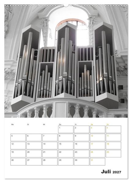 Produktbild: Orgeln zum Verlieben! (Wandkalender 2027 DIN A2 hoch), CALVENDO Monatskalender