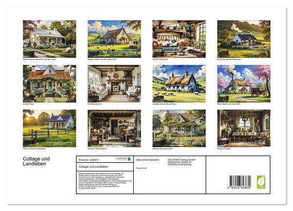 Produktbild: Cottage und Landleben (hochwertiger Premium Wandkalender 2026 DIN A2 quer), Kunstdruck in Hochglanz