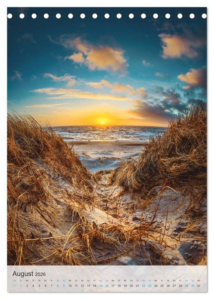 Produktbild: D&auml;nemarks Nordseek&uuml;ste - Vom Ringk&oslash;bing-Fjord bis zur Jammerbucht (Tischkalender 2026 DIN A5 hoch), CALVENDO Monatskalender